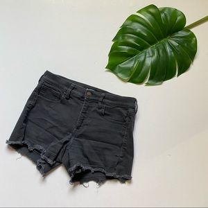 Express Stretch + Black Frayed Shorts Size 4